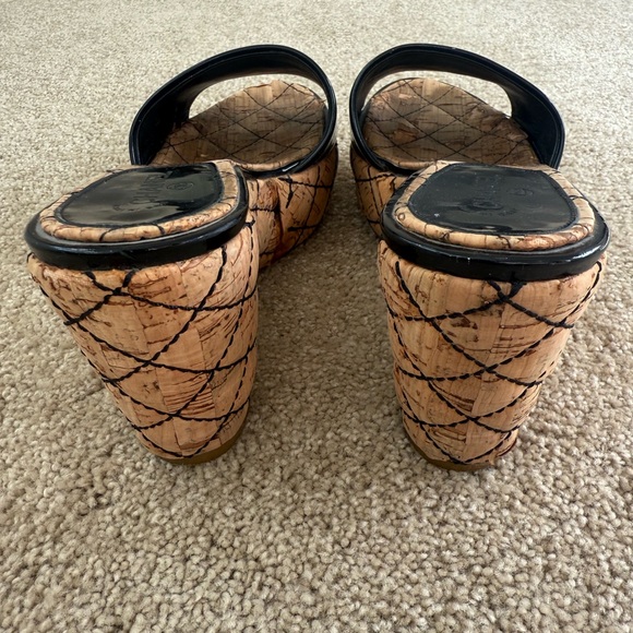 Chanel Black Wedge Sandals - Picture 2 of 5